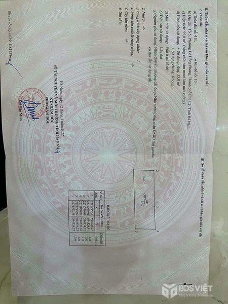 Bán nhà 3 tầng gần công trường CĐ Y Tế , Phường Lê Hồng Phong, Thành phố Phủ Lý, Hà Nam
