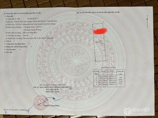 Chính chủ cần bán đát tại Hoàn Dương, Xã Mộc Bắc, Huyện Duy Tiên, Hà Nam