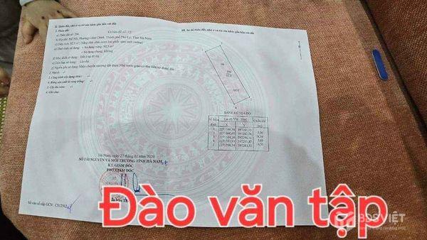 Bán đất mặt đường Đào Văn Tập khu Trường Chuyên Biên Hòa, Thành phố Phủ Lý, Hà Nam