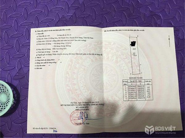 Bàn nhà cấp 4 tại Xã Thanh Sơn, Huyện Kim Bảng, Hà Nam