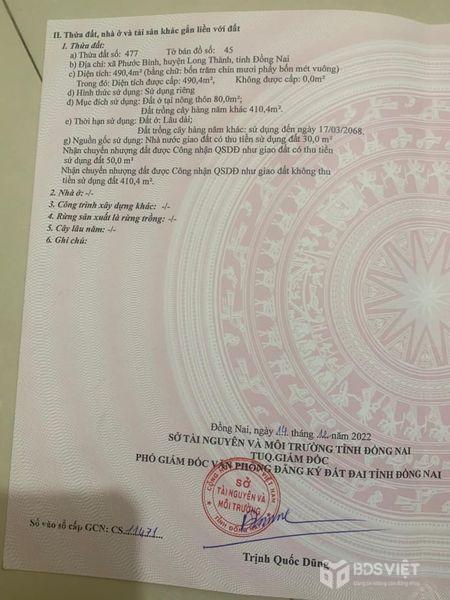 Bán đất sào giá rẻ tại Phước Bình, Huyện Long Thành, Đồng Nai