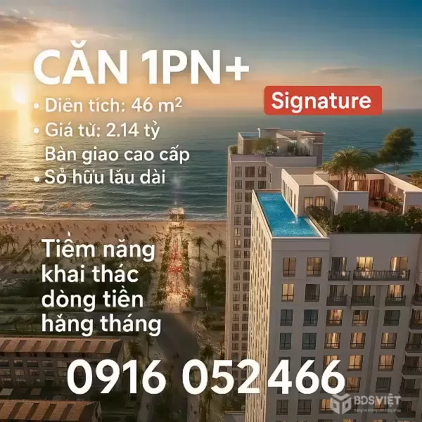 Tận hưởng cuộc sống cân bằng giữa làm việc và thư giãn tại căn hộ 1PN+ 49m² – Tòa Signature