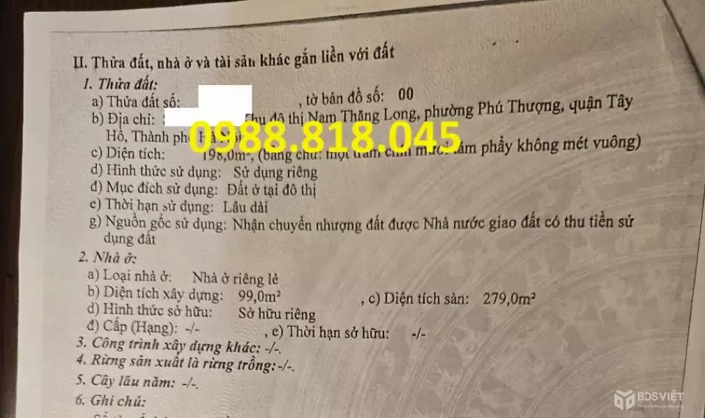 Chính chủ Bán gấp biệt thự Ciputra 198m2 mặt tiền 9m, 3.5 tầng, đường đôi rộng 30m, miễn TG