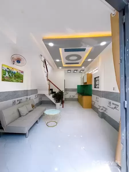 Bao QH, bán nhà lầu mới, đường ô tô gần Cao Đẳng Điện Lực Q12 chỉ 1ty33