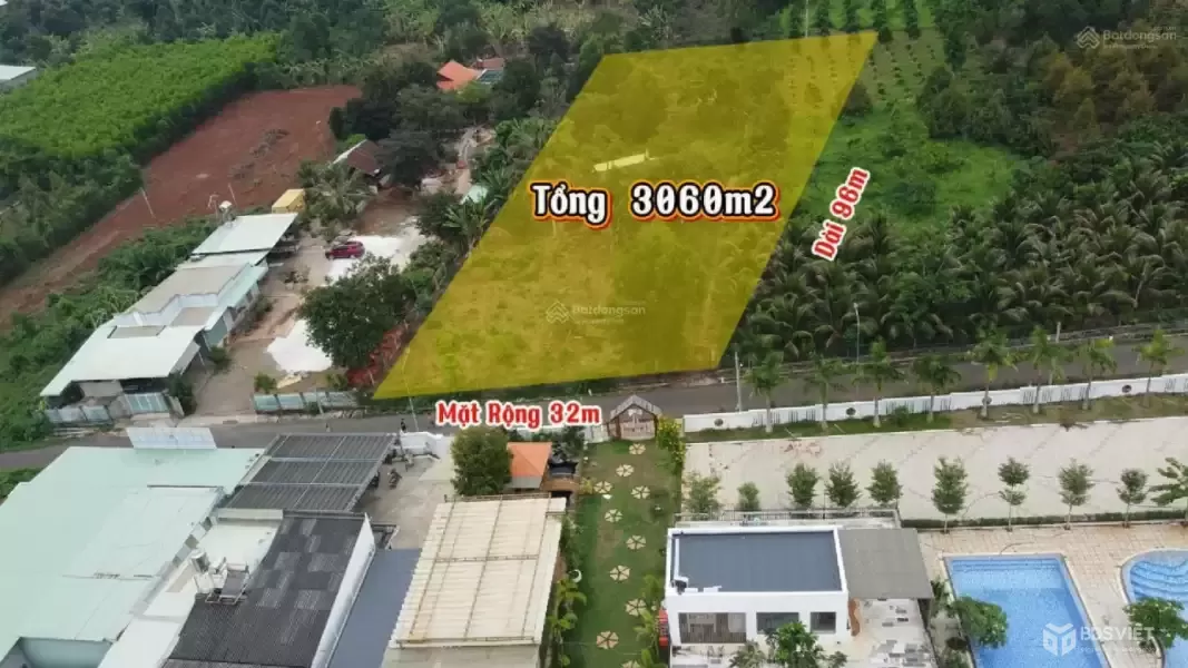 Bán lô đất lớn Suối Nghệ, 3059m² có thổ cư, cách KCN chỉ 2km, đầu tư sinh lời