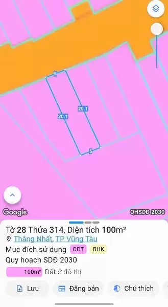Bán đất hẻm 217 Nguyễn Hữu Cảnh, P. Thắng Nhất, Vũng Tàu