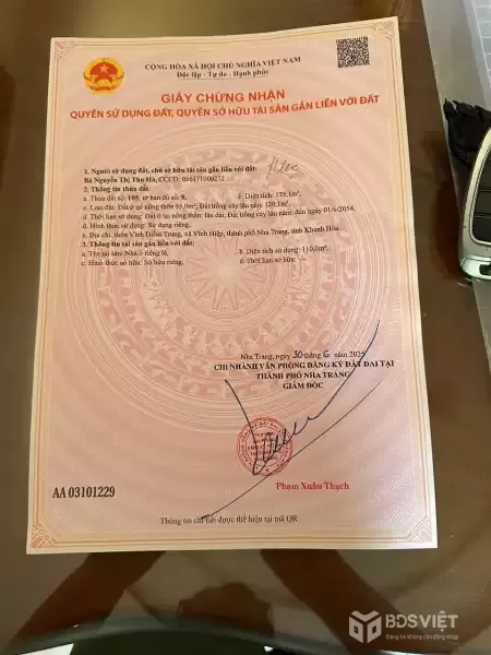 BÁN NHÀ BIỆT THỰ MINI VĨNH ĐIỀM TRUNG, PHƯỜNG TÂY NHA TRANG (Vĩnh Hiệp) 175m2 - 8,2 tỷ