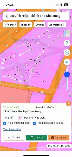 Bán Đất 2 mặt đường ở Phường Tây Nha Trang (Vĩnh Hiệp) 