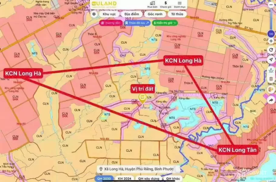 Bán đất ngay KCN Long Hà