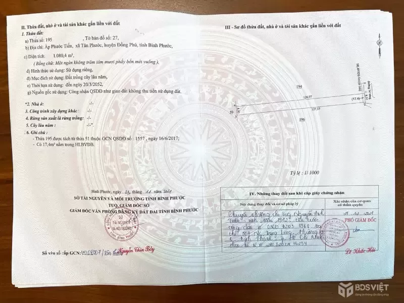Bán đất sào giá đầu tư