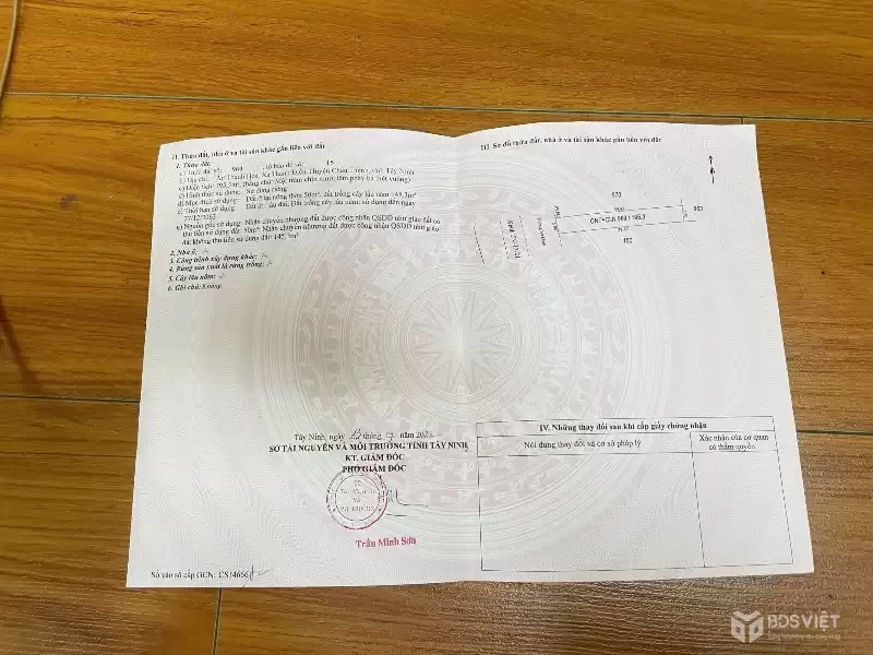 Bán đất ấp Thanh Hoà, Xã Thanh Điền, Châu Thành, Tây Ninh