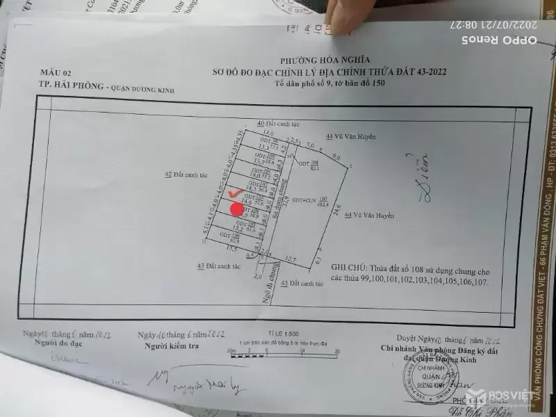620 triệu - 58.9m2 Hòa Nghĩa, Dương Kinh Zalo 0567222555
