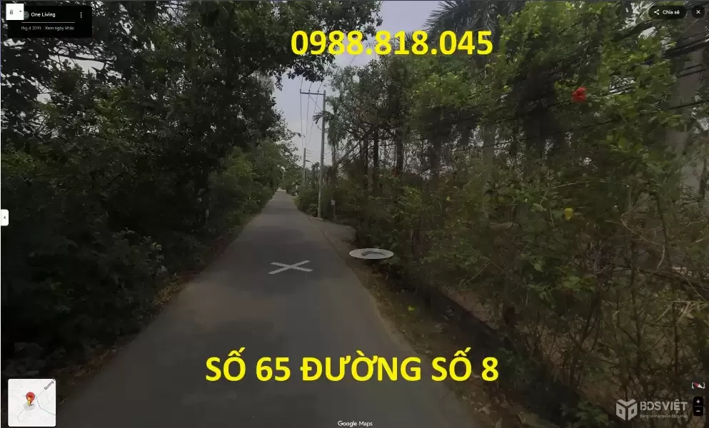Bán đất đường số 8 phường Trường Thạnh , quận 9 (nay là quận Thủ Đức), TP. HCM, 2215m2, MT 38m, ô tô tránh