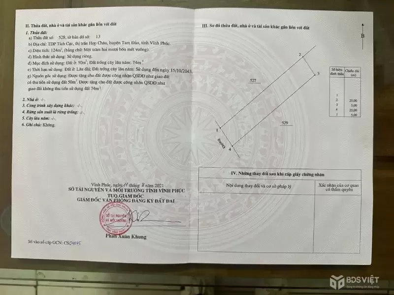 SIÊU PHẨM ĐẤT TRUNG TÂM – GIÁ MỀM – VỊ TRÍ VÀNG HỢP CHÂU, TAM ĐẢO , VĨNH PHÚC