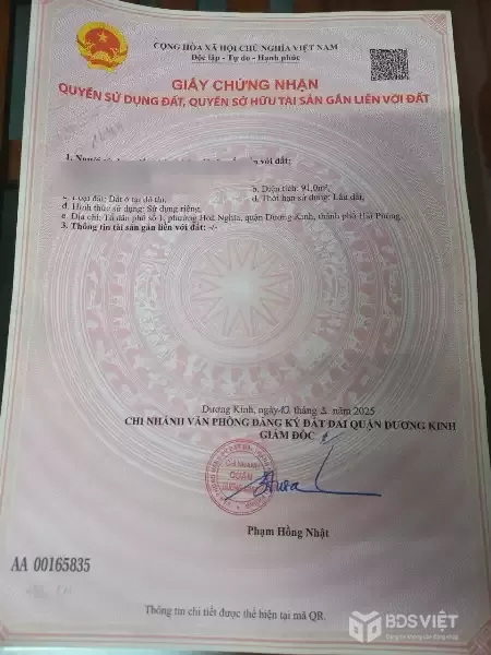 Đất mặt đường Hòa Nghĩa – trung tâm Dương Kinh – hiếm có chỉ 3,4x tỷ – ZALO 0567 222 555