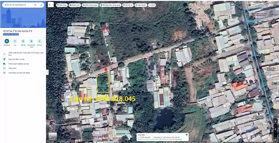 Bán đất phố Nguyễn Văn Tạo, Hiệp Phước, Nhà Bè, thành phố Hồ Chí Minh - 369m2, lô góc, miễn TG