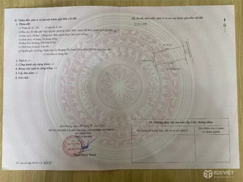 LÔ ĐẸP GIÁ HIẾM TUYẾN 2 THƯỢNG ĐỨC – MINH ĐỨC, ĐỒ SƠN  CHỈ 8XX TRIỆU - ZALO 0567 222 555