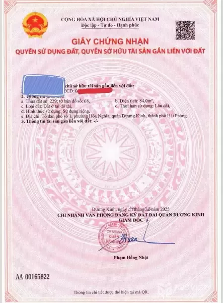 BÁN LÔ ĐẤT TUYẾN 2 HÒA NGHĨA – GẦN VINHOMES DƯƠNG KINH – GIÁ CHỈ 23,x TRIỆU/M²! ZALO 0567 222 555