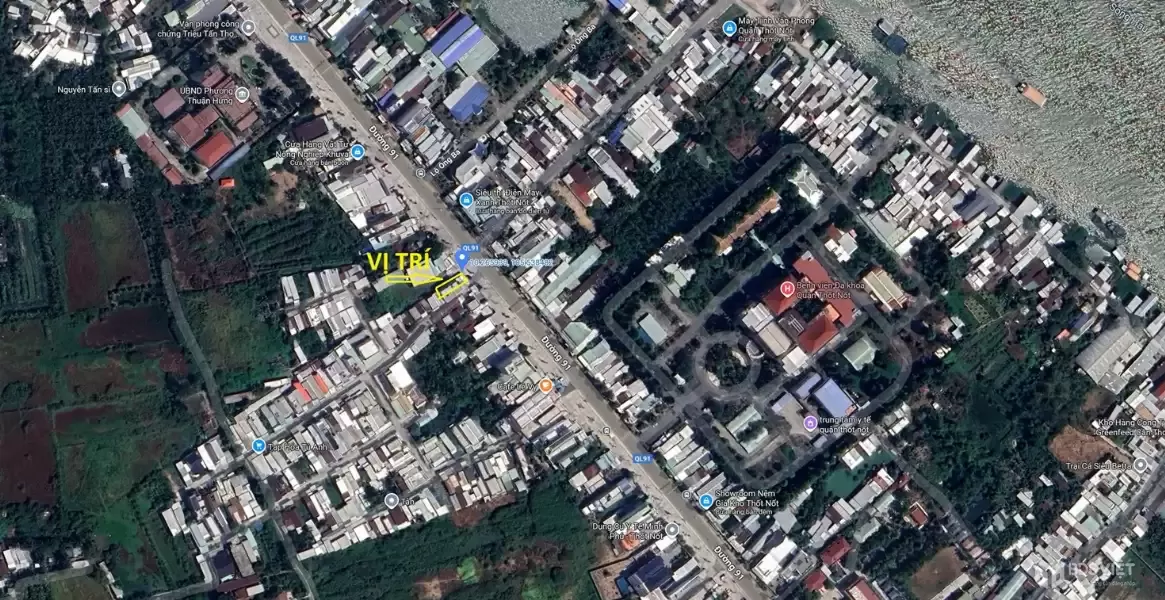 Ngân hàng phát mại nhà mặt quốc lộ 91, khu dân cư Phụng Thạnh 1, Thốt Nốt, Cần Thơ, 206m2, miễn TG