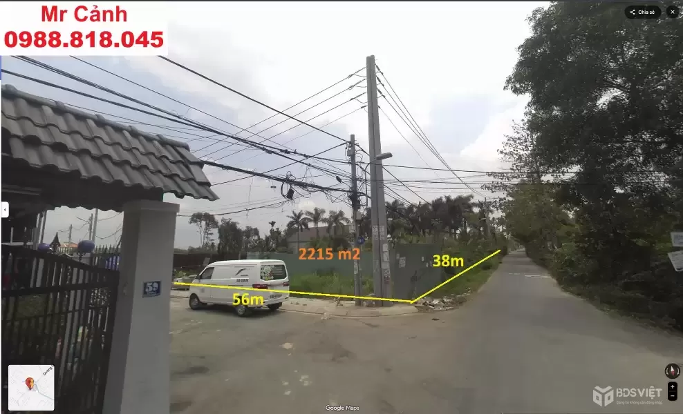 Bán đất 2215m2 đất quận Thủ Đức, TP. HCM, 2215m2, lô góc MT 38m, ô tô tránh. Giá 72 tỷ