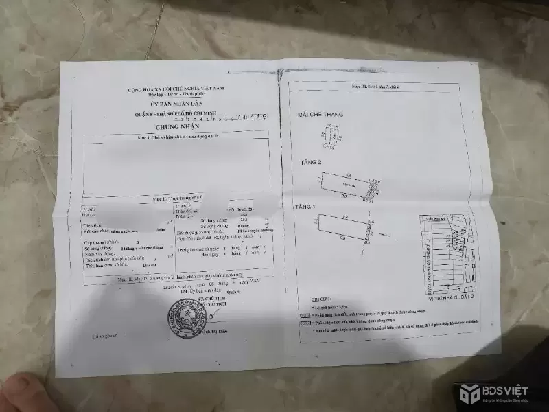 bán nhà Quận 5 gần Hồng Bàng, giá 3 tỷ9, 1 trệt 1 lầu, nhà chính chủ 1 đời