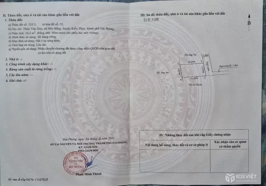 Bán lô đất 56.2m² giá 5xx triệu – Ngõ ô tô Hữu Bằng, vị trí dễ giao dịch  ZALO 0567 222 555