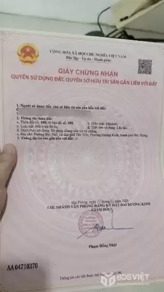 SIÊU PHẨM MẶT ĐƯỜNG BÙI PHỔ – 180M² – NGANG 6M – GIÁ HIẾM KHU TRUNG TÂM DƯƠNG KINH  ZALO 0567 222 555