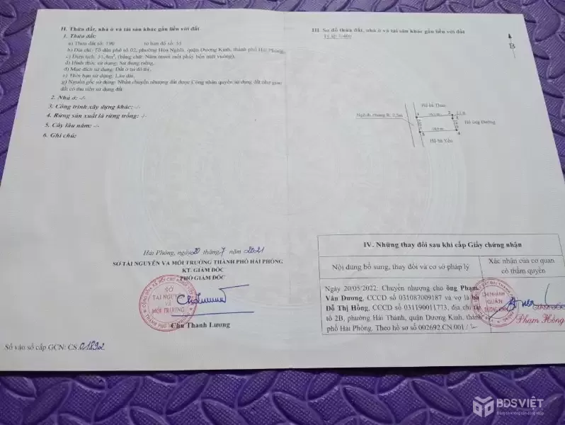 Đất gần Vinhomes Dương Kinh  Ngõ 92 Hải Phong  Quỹ đất nhỏ khan hiếm  Giá chỉ 9xx triệu  ZALO 0567 222 555