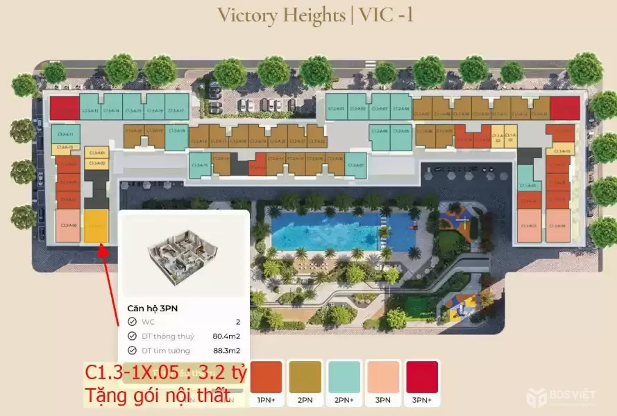 SUẤT NỘI BỘ THE WIN CITY - CĂN 3PN FULL NÔI THẤT 3.2 TỶ