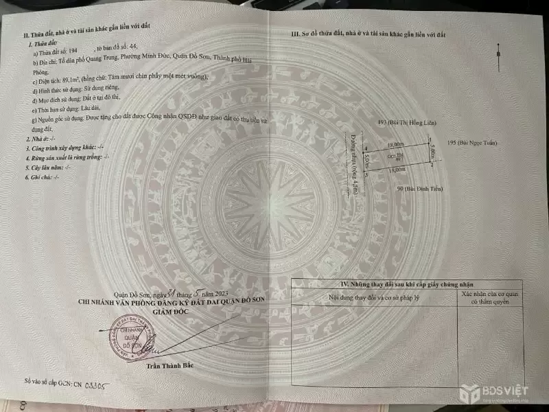 ĐẤT ĐỒ SƠN 89M² – NGÕ NHỰA 6M – SÁT VEN BIỂN – GIÁ 1.7X TỶ – HÀNG HIẾM KHU VỰC  ZALO 0567 222 555