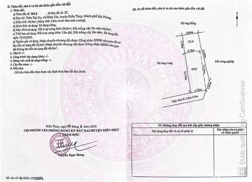 Bán đất Thù Du Minh Tân 98m² – ngõ nhựa 4m hiếm khu phân lô, giá chỉ 8xx triệu  Đón sóng hạ tầng  ZALO 0567 222 555