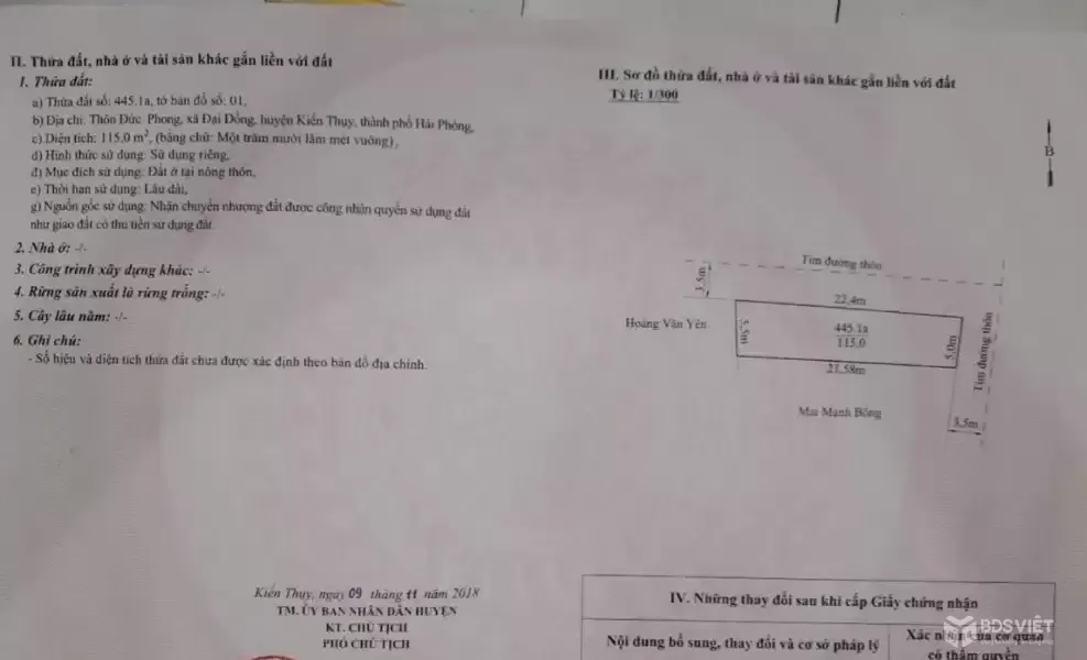 Lô góc 115m² Đức Phong – Đại Đồng – Kiến Thụy  Giá hiếm khu dân cư, phù hợp đầu tư thanh khoản nhanh  ZALO 0567 222 555