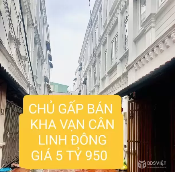 CHỦ NGỘP BÁN GẤP - NHA 2 LẦU KHA VÃN CÂN - LINH ĐÔNG 
HẺM ÔTO ĐẬU CỬA