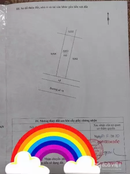 Bán nền thổ cư mt đường số 10 , KDC Hoàng Long , thị trấn Bến Lức dt 110m2 giá chốt 2 tỷ