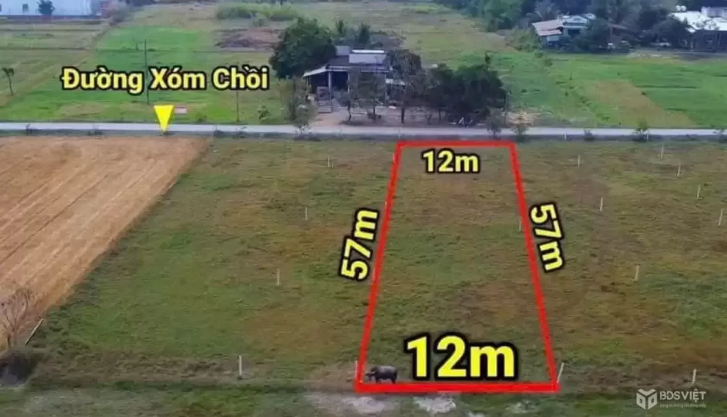 Bán đất thổ cư mặt tiền đường Xóm Chồi , xã Hậu Nghĩa dt 688m2 giá 3,65 tỷ