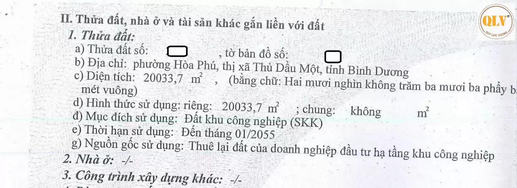 BÁN NHÀ XƯỞNG – KCN VSIP II, BÌNH DƯƠNG – 20.033m²