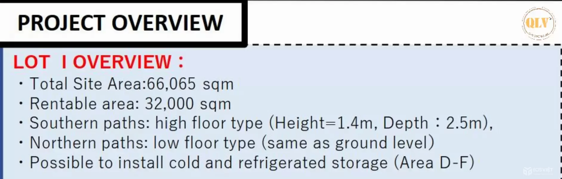 CHO THUÊ KHO LOGISTICS – KCN LỘC AN - BÌNH SƠN, LONG THÀNH, ĐỒNG NAI – 66.650m²