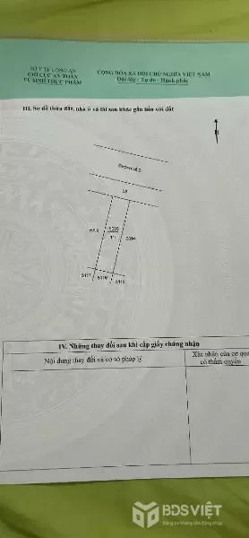 Bán nền đường số 2, KDC Hoàng Long , thị trấn Bến Lức dt 110m2 giá 2,3 tỷ