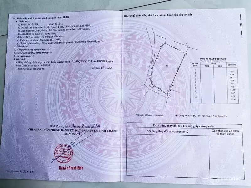 CẦN BÁN 634M2 ĐẤT VƯỜN ĐỐI DIỆN TRƯỜNG ĐH PHẠM NGỌC THẠCH