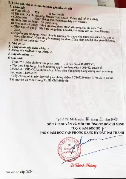 CẦN BÁN 87M2 ĐẤT THỔ CƯ HẺM XE HƠI TỚI ĐẤT