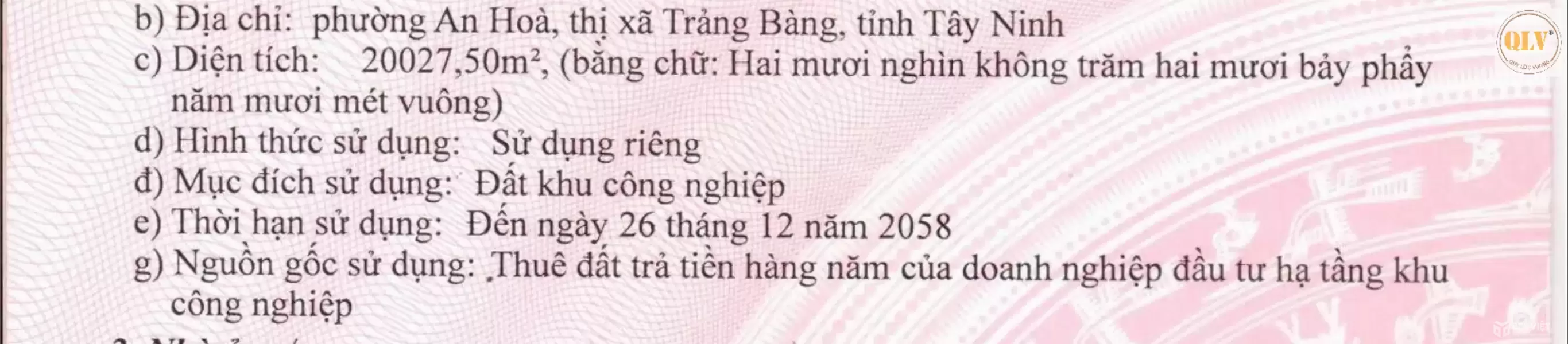 BÁN/CHO THUÊ NHÀ XƯỞNG KCN THÀNH THÀNH CÔNG 6.628 m²