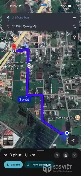 Bán đất thổ lúa đường beton xã Nhựt Chánh tdt 572m2 ( 145m2 thổ cư) giá 1,5 tỷ