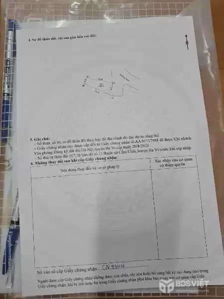 BÁN ĐẤT BA VÌ SỔ ĐỎ HÀ NỘI-100M-GIÁ SỐC 330 TRIỆU