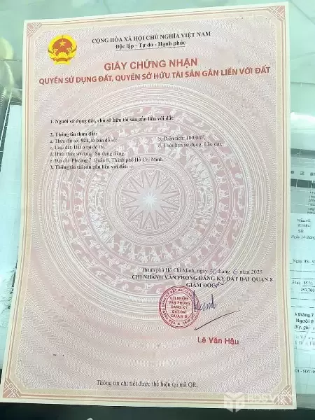 CẦN BÁN 100M2 ĐẤT THỔ CƯ NGAY CHỢ ĐẦU MỐI BÌNH ĐIỀN