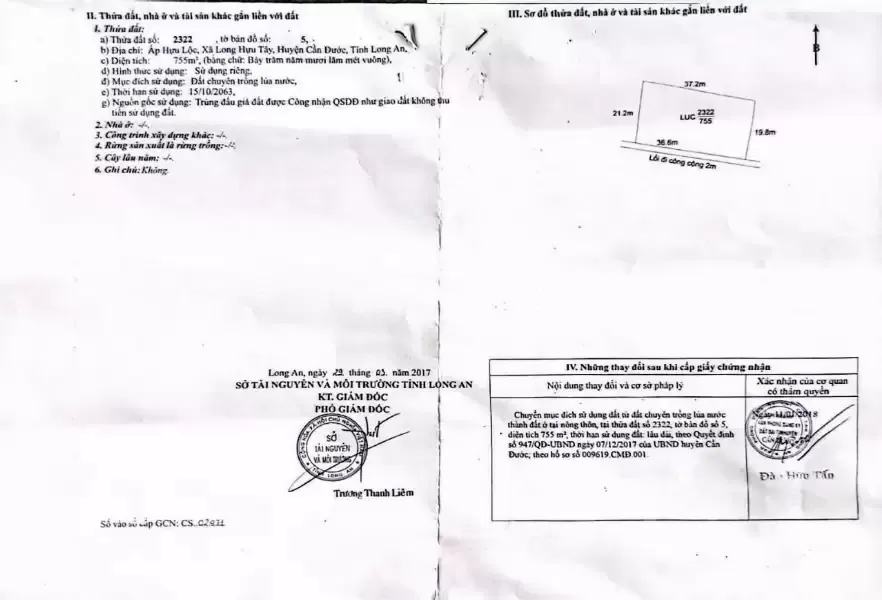 CẦN BÁN 755M2 ĐẤT THỔ CƯ HẺM XE HƠI NH THẨM ĐỊNH 3ty5