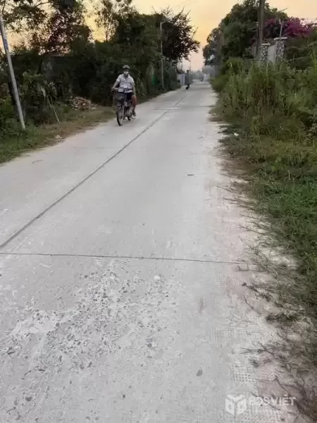 Bán đất  đường beton có cổng rào ở thị trấn Hậu Nghĩa dt 210m2 full thổ giá 2,2 tỷ