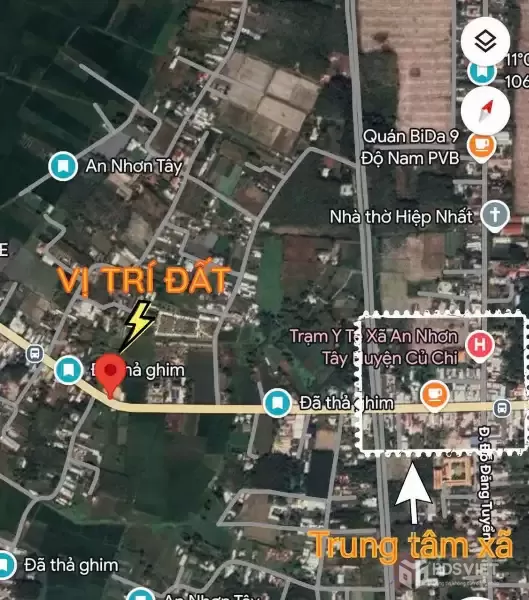 Bán 4 lô đất thổ cư mặt tiền tỉnh lộ 7, xã An Nhơn Tây dt 150m2 giá 1,98 tỷ 1 lô