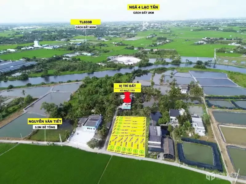 Bán 6 lô thổ cư liền kề mặt tiền đường beton Nguyễn Văn Tiết , Lạc Tấn giá 370tr , 390tr , 450tr