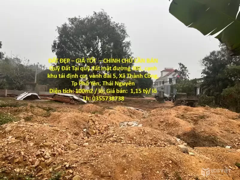 ĐẤT ĐẸP – GIÁ TỐT  – CHÍNH CHỦ CẦN BÁN Quỹ Đất Tại Xã Thành Công, Tp Phổ Yên, Thái Nguyên