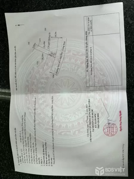 Bán đất mặt tiền đường Liên Xã Long Hòa - Long Khê , xã Long Hòa dt 143m2 full thổ giá 1,2 tỷ